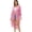 Pink, variant on Women's Crochet Long Vest Boho Sleeveless Kimono Cardigan Swimwear Cover up