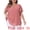 Pink, variant on DARING DIVA Women's Plus Chiffon Ruffle Double-Layered Top 1X Pink
