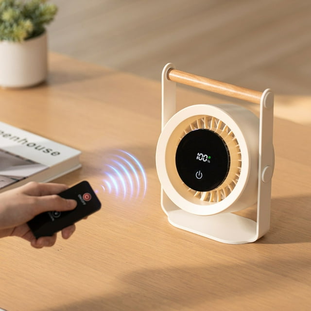 Klonfd Powerful USB Fans For Home And Portable Desktop Circulation Fan With 4000mAh Battery Adjustable Speed Control Type C Charging Wall Design