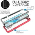 thumbnail image 3 of CoverON Apple iPhone 12 Case / iPhone 12 Pro Case (6.1"), Military Grade Full Body Rugged Slim Fit Clear Phone Cover, Pink (White Splash), 3 of 9