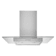 thumbnail image 2 of Campana decorativa de isla de 90 cm (36 pulgadas) IHD  Isola Miami 90 en acero inoxidable y cristal plano de isla, 2 of 11