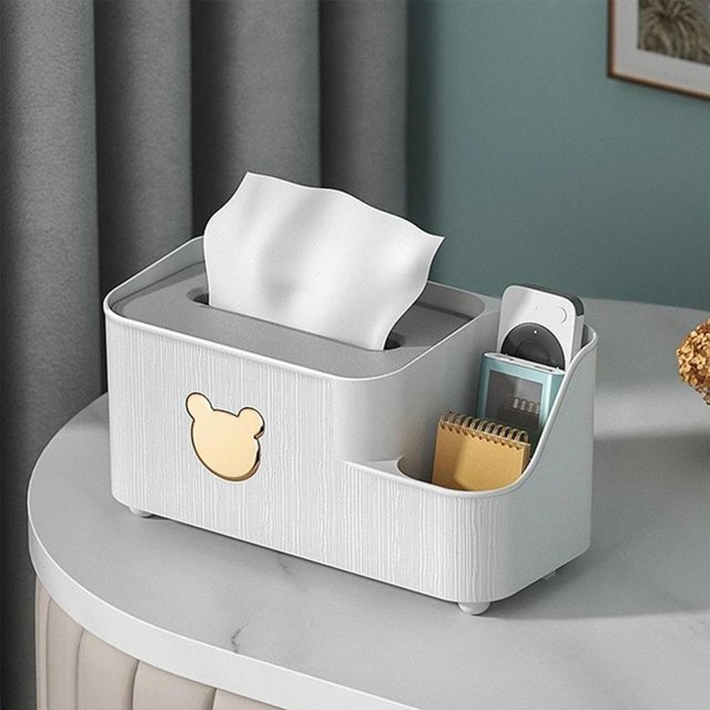 Feltree Paper Box Living Room Tissue Box Plastic Desktop Storage Box Coffee Table Remote Control Multifunctional Storage