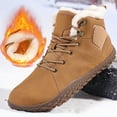 thumbnail image 3 of Ecetana Mens Wide Toe Snow Boots Lightweight Waterproof Winter Boots Fuax Fur Lined Anti-slip Cold Weather Shoes, 3 of 7