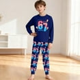 thumbnail image 2 of Kids Outfits Set 6 7 Six Seven Letter Outfits Set Comfortable Girls 67 Doodle Print Long Sleeve Homewear Soft Two Piece Sleepwear Navy 5-6 Years, 2 of 8
