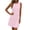Pink, variant on Rutainlusire Womens Summer Dresses Women's Summer Solid Color Sleeveless Ruched Round Neck Loose Waist Dress Black L