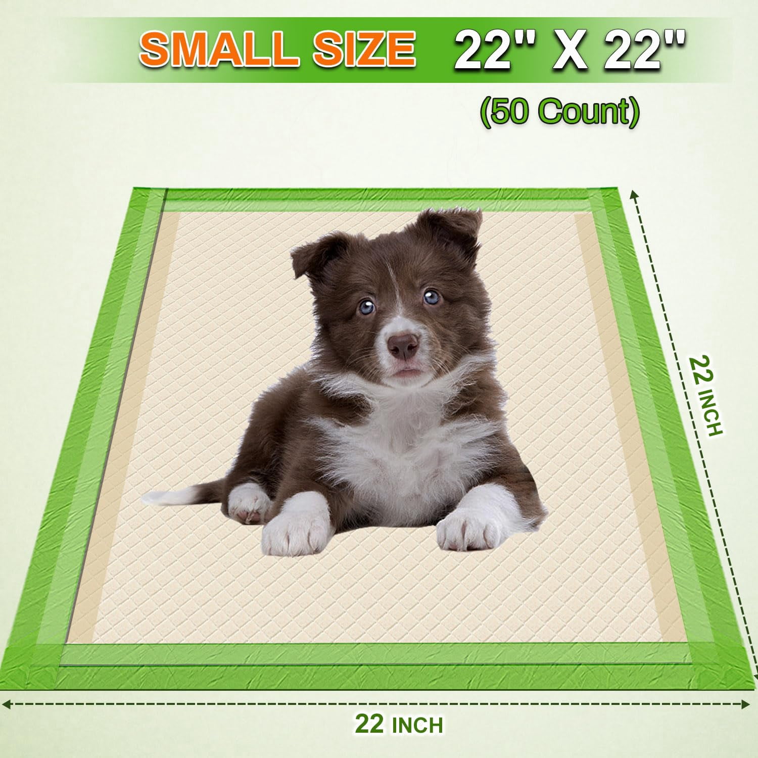 Nomipaw Pee Pads for Dogs - 22 x 22 inchs - 100 Count -  ECO - Super Absorbent - Full Edge Wrapping Pad