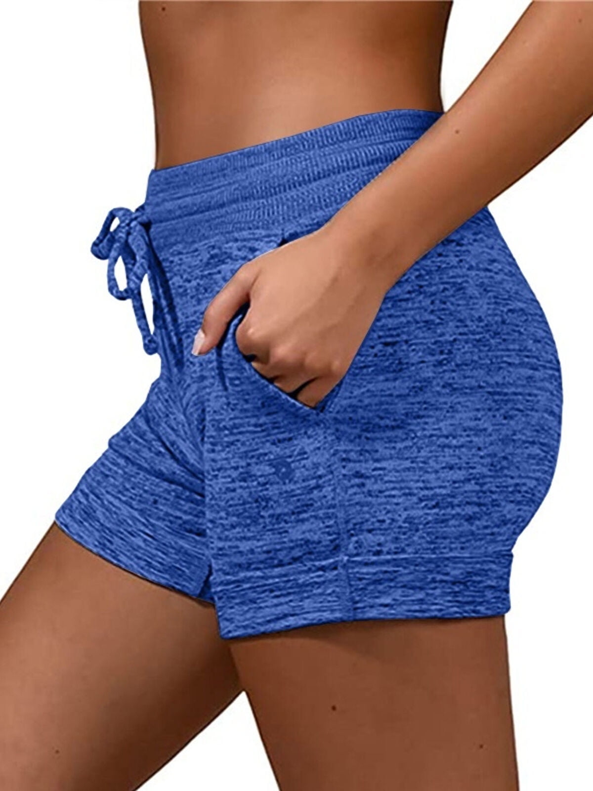 tetyseysh Women Casual Shorts Laceup Run Bike Casual Loose Pockets