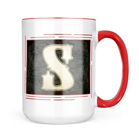 

Neonblond characters letter S WildWestBlack Mug gift for Coffee Tea lovers