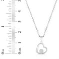 thumbnail image 3 of Diamaison 1/20 Cttw Natural White Diamond Heart Pendant for Adult in Sterling Silver, 3 of 7