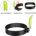 thumbnail image 3 of MSDADA Large 3.5 inch Round Egg Rings, Nonstick Stainless Steel Egg Ring with Anti-scald Handle for English Muffins Pancake Cooking Griddle - Breakfast Tool for Eggs Frying/Shaping(2Pack), 3 of 7
