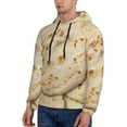thumbnail image 3 of Kdxio Taco Tortillas Print Mens Casual Hooded Collar Drawstring Hoodies Pullover Sweatshirts Casual Long Sleeve Shirts-Medium, 3 of 7