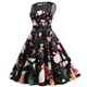 thumbnail image 1 of Moda mujer encaje una línea Flare vestido Vintage Prom Swing sin mangas estampado Navidad vestido de fiesta de Navidad Pompotops ghjkhdj1037, 1 of 9