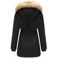 thumbnail image 3 of Women Cotton Hooded Coat Warm Faux Fur Jacket Parkas Plus Size Winter Parka Outerwear Banmo, 3 of 5