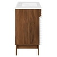 thumbnail image 4 of Modway Render 36" MDF and Particleboard Bathroom Vanity in White/Walnut, 4 of 4