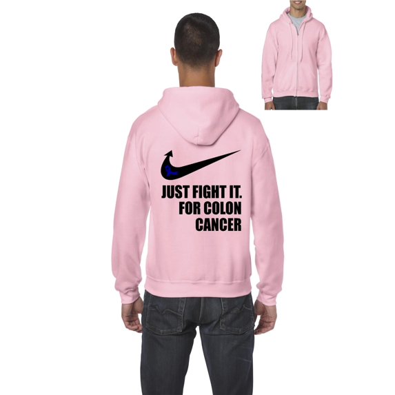 Mens Colon Cancer Full-Zip Hooded Sweatshirt
