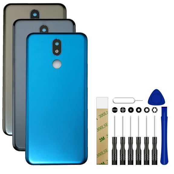 For AT&T LG K40 LM -X420AS Replacement Back Battery Cover Tool Black