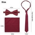 thumbnail image 6 of TSV 3pcs Men's Tie Set, Plain Neckties, Bow Tie and Pocket Square for Business and Wedding, 6 of 7