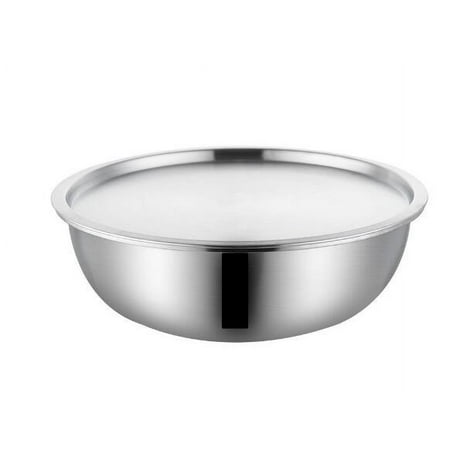 

NUOLUX Stainless Steel Basin Mixing Basin Household Dough Mixing Basin Food Container with Cover
