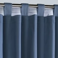 thumbnail image 3 of Winmate Insulated Cotton Tab Top Curtain Panel - Pair each 80" x 84" in Blue, 3 of 5
