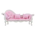 thumbnail image 1 of Long Sofa Chaise Lounge Recliner Model For 1:6 Dollhouse Bjd Pink, 1 of 5