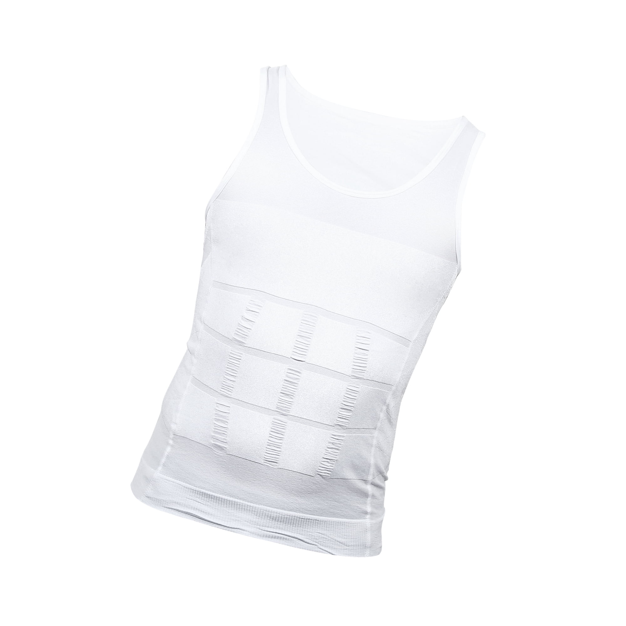 Unique Bargains Men Body Slimming Tummy Shaper Underwear Stretch Shapewear Waist Girdle L White