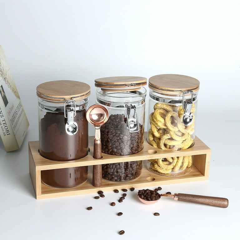 KKC Home Accents Glass Airtight Coffee Bean Storage Container with spo –  kkcger