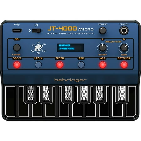 Behringer JT-4000 Micro Hybrid Modeling Synthesizer with Compact Design for Music Production