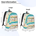 thumbnail image 3 of Picia Funny Farm Printed Canvas Daypack - Stylish and Durable Vintage Compact Backpack - Class, Work, Travel, or Laptop Bookbag,Organized Compartments-Small, 3 of 6