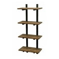 thumbnail image 3 of Pomona 48"H Metal and Solid Wood Wall Shelf, 3 of 7