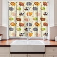 thumbnail image 2 of Ambesonne Cartoon Kitchen Curtains, Animals Simple, 55"x39", Multicolor, 2 of 3