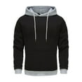 thumbnail image 5 of SGFCWSX Sweatshirt for Men with Hood Mens Fleece Color Block Regular Casual Pullover Hoodie Black Size M, 5 of 9
