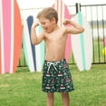 thumbnail image 4 of FORMRS Boys Swim Trunks Quick Dry Mesh Liner Boardshorts Sizes XS-XL, Red Christmas Trees, 4 of 7