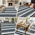 thumbnail image 5 of 5'x8' Area Rugs, Navy Blue Geometric Indoor Outdoor Area Rug for Living Room Bedroom, Modern Stripes Art Farmhouse Washable Bathroom Rugs Kitchen Floor Carpet Mats Home Decor Aesthetic, 5 of 8