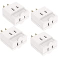 thumbnail image 1 of FrostHike Single Receptacle to 3 Outlet Cube Wall Tap,Plug-In Triple Outlet Polarized Adapter,White(4 Pack), 1 of 4