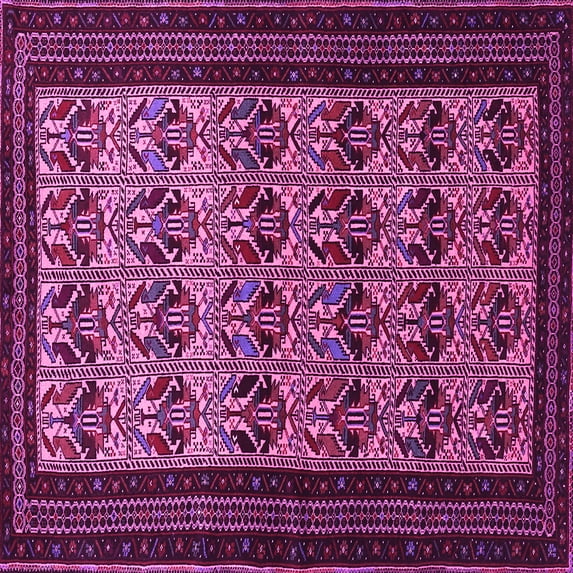 Ahgly Company Indoor Square Persian Pink Traditional Area Rugs, 3' Square