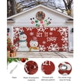 thumbnail image 2 of Christmas Garage Door Banner Cover 6 x 13 ft, Christmas Snowman Rustic Red Wood Grain Christmas Garage Door Decorations Holiday Christmas Backdrop Decor for Winter New Year Xmas Party, 2 of 6
