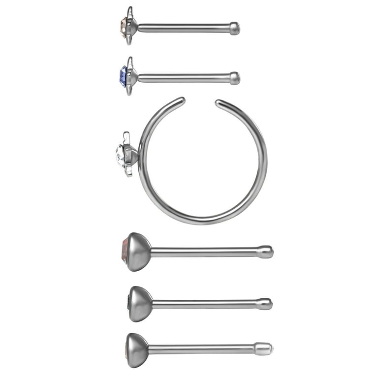 Hot Silver Women's Sterling Silver CZ Stud Earrings and Surgical