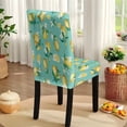 thumbnail image 5 of Xoenoiee Lemon Flower Pattern 7 Pcs Tablecloth Chair Covers Set Removable Washable Table Cover with 6 Stretch Seat Slip Covers for Home Hotel Dining Room Banquet Wedding Party Decor, 5 of 6