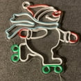 thumbnail image 2 of Handmadetneonsign Snowman Roller Skating Neon Sign, Snowman Christmas Wall Art Decor, Christmas Wall Decor, 2 of 5
