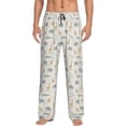 thumbnail image 2 of Lsque African Animals Print Men's Pajama Pants, Lounge Pant - Comfortable Home Wear,Elastic Waistband, Stylish Design-Small, 2 of 9