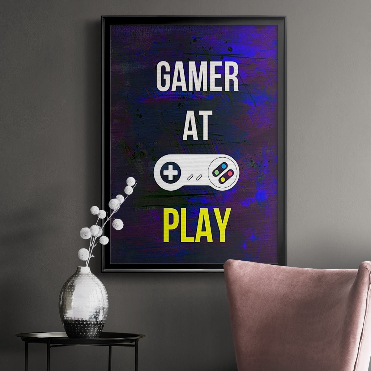 Gamer at Play VI Premium Framed Print, in Gold, Black, or Silver - Ready to Hang