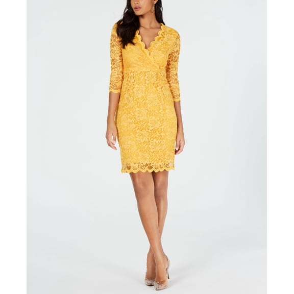 Thalia Sodi Lace Sheath Dress Mango Mojito XS