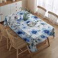 thumbnail image 2 of Pioneer Flower Floral Print Pattern Rectangle Tablecloth 60"x84",Waterproof Polyester Rectangle Table Cloth, Wipeable Spillproof Polyester Tablecloth for Dining, Camping, Indoor and Outdoor, 2 of 5