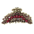 thumbnail image 2 of Abrazadera de pinza de pelo de metal Flor de mariposa Garra Cristales de Púrpura Colcomx Pinza de pelo grande para mujer, 2 of 8