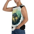 thumbnail image 3 of Picia Watercolor Turtle3 mens Cotton Tank Undershirts , Moisture-wicking Ribbed Tanks, Lightweight Cotton Tank Undershirts-Small, 3 of 8
