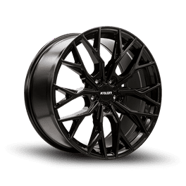 DropStars 654BM Gloss Black Milled Wheel Rim, 24