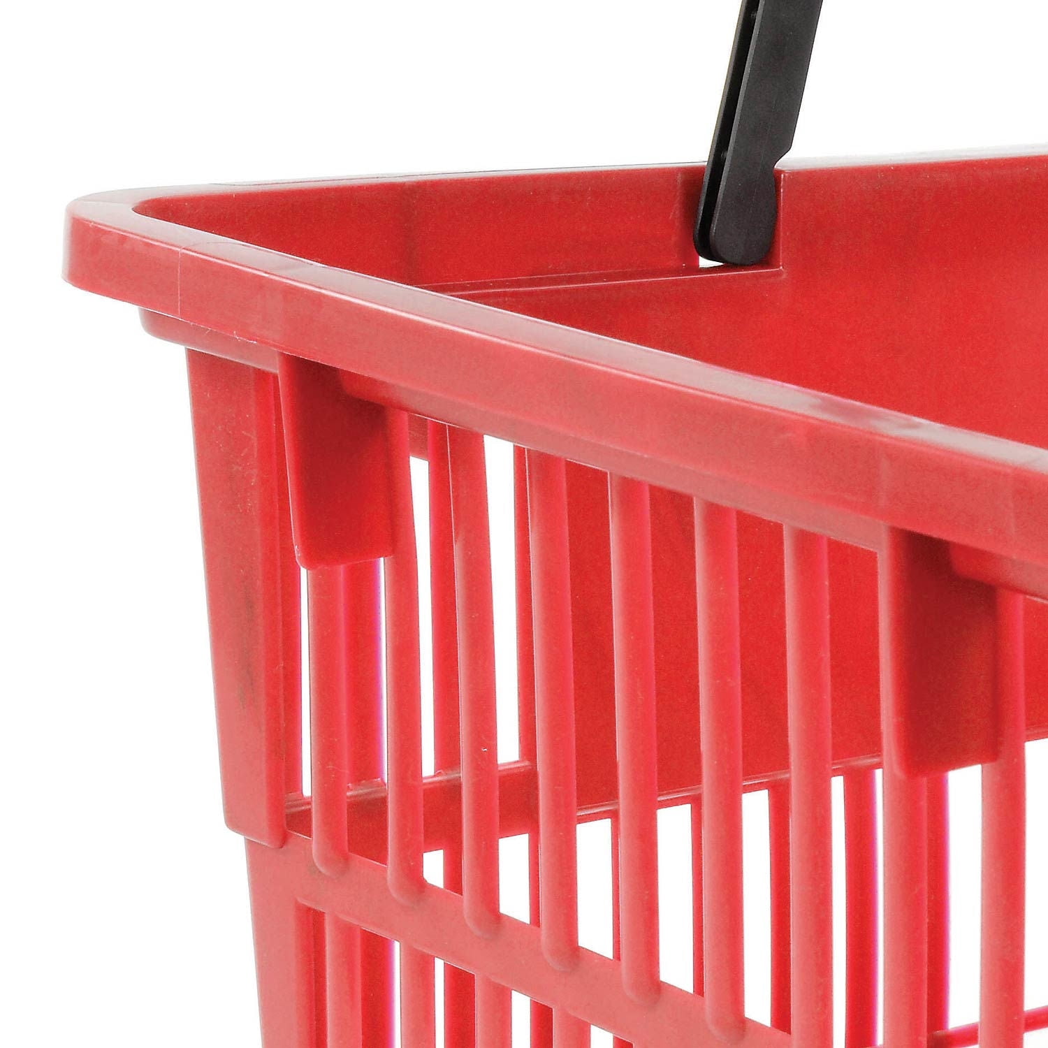 Good L ® Standard Plastic Shopping Basket with Plastic Handle 20 Liter 17"L x 12"W x 9"H Red