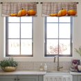 thumbnail image 3 of LALILO Kitchen Curtain Valance Autumn Pumpkins Rod Pocket Window Curtain 52"x 18" Set of 2, 3 of 7