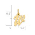 thumbnail image 3 of 10k Small Script Initial W Charm, 3 of 4