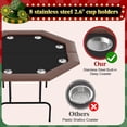 thumbnail image 4 of Foldable 8-player professional poker mesa con collapsible legs y cup holders: ideal para para texas holdem, blackjack, y home game nights, 4 of 8